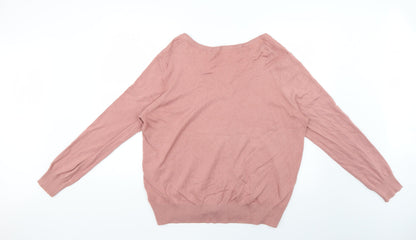 H&M Womens Pink   Pullover Jumper Size XL