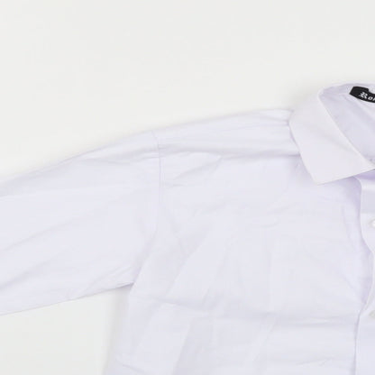 romario Womens Blue   Basic Button-Up Size 6