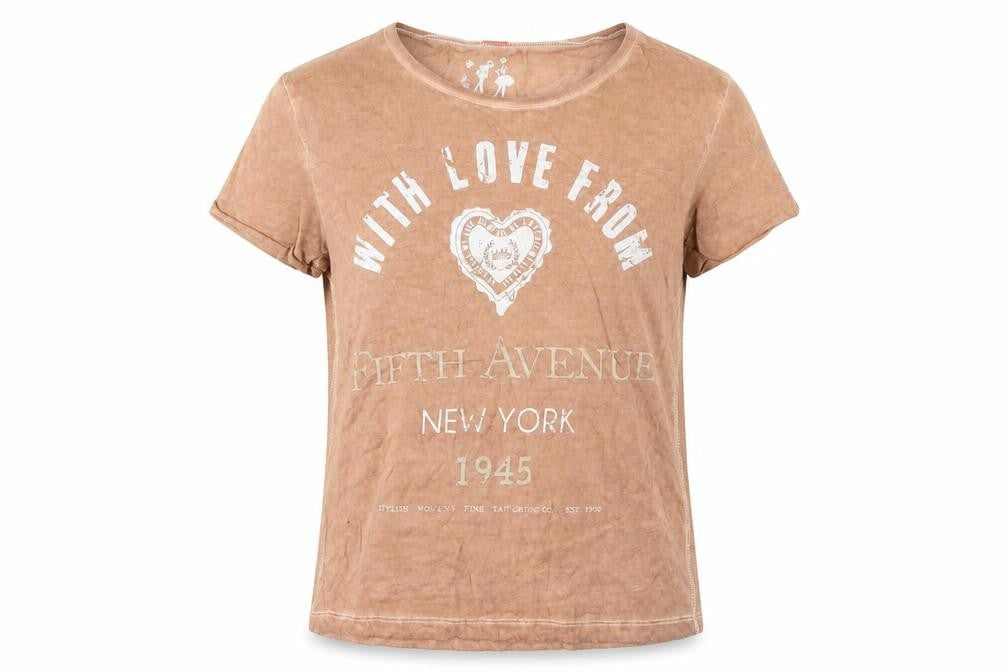 River Island Girls Beige Geometric  Basic T-Shirt Size 9-10 Years