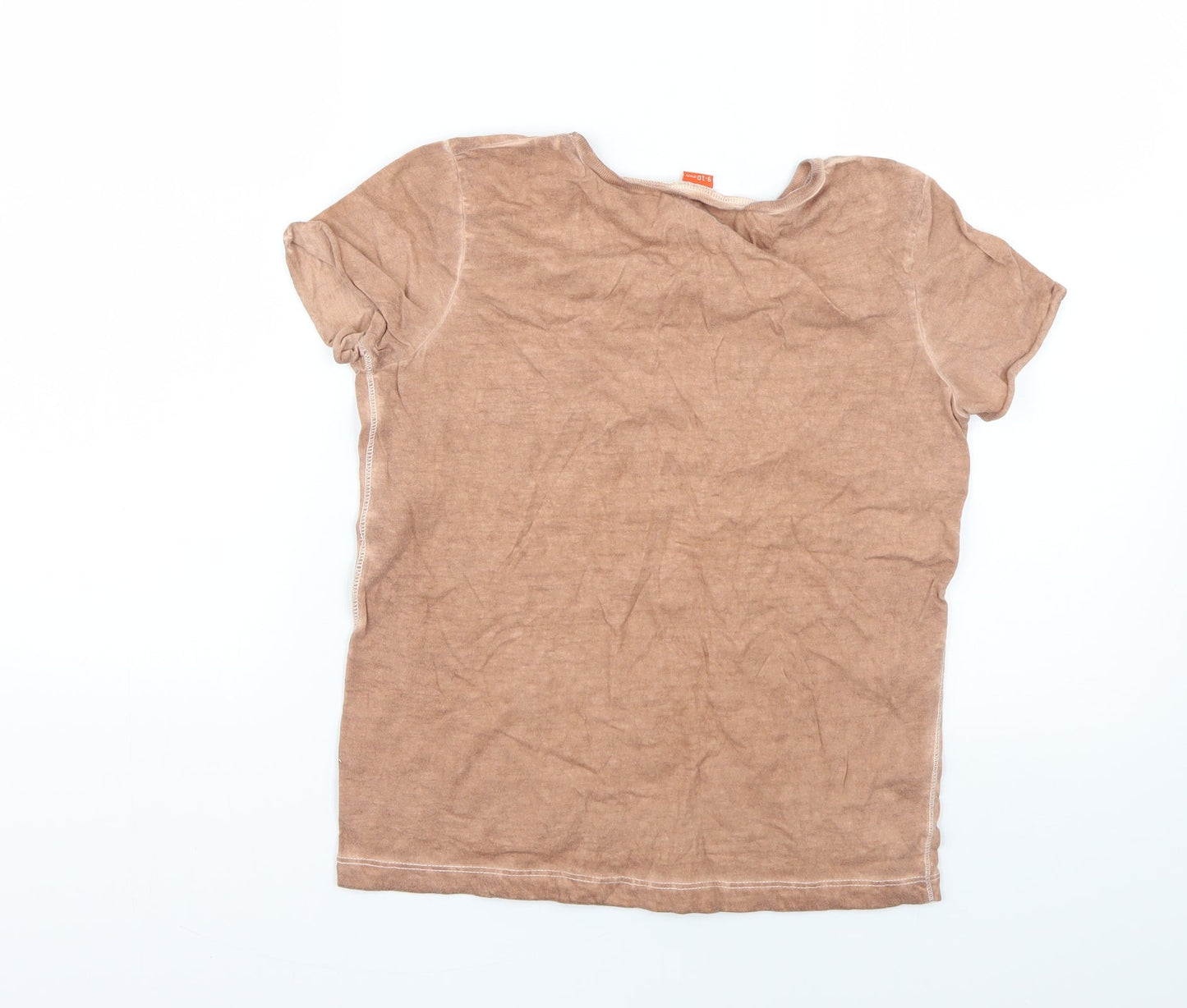 River Island Girls Beige Geometric  Basic T-Shirt Size 9-10 Years