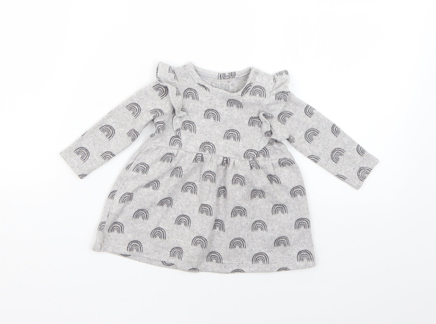 F&F Baby Grey Geometric  Fit & Flare  Size 0-3 Months