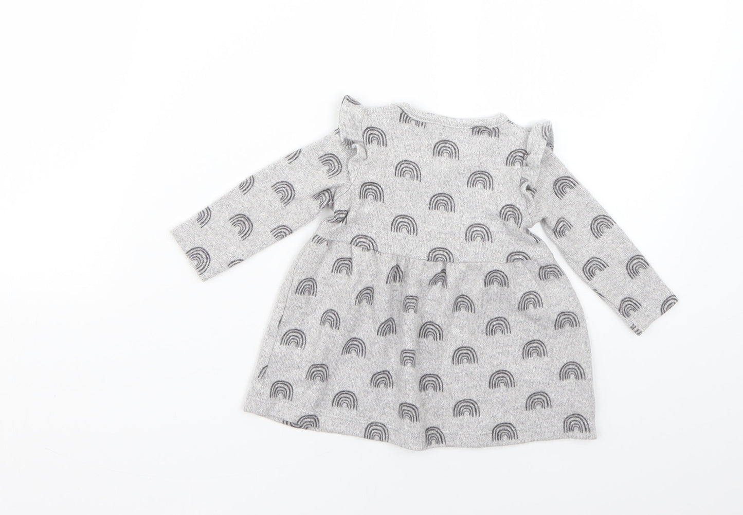 F&F Baby Grey Geometric  Fit & Flare  Size 0-3 Months