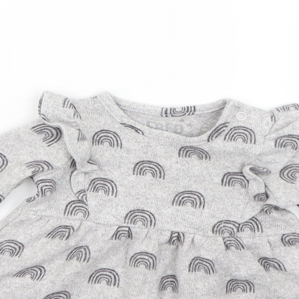 F&F Baby Grey Geometric  Fit & Flare  Size 0-3 Months