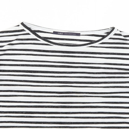 Marks & Spencer Womens Multicoloured Striped  Basic Blouse Size 6