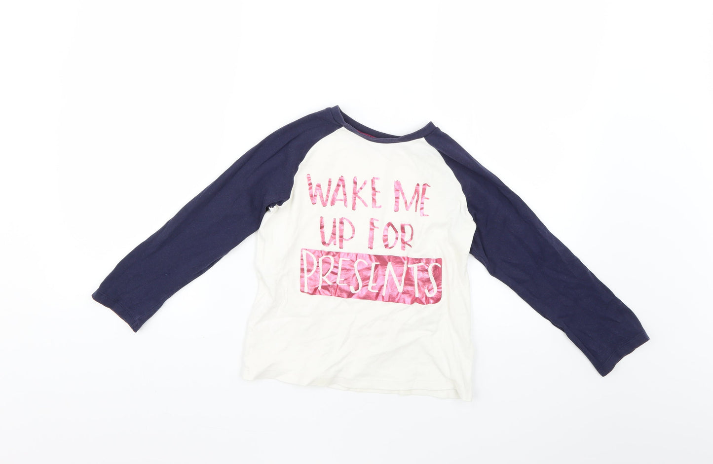 George Girls Multicoloured Geometric  Basic T-Shirt Size 7-8 Years  - Christmas