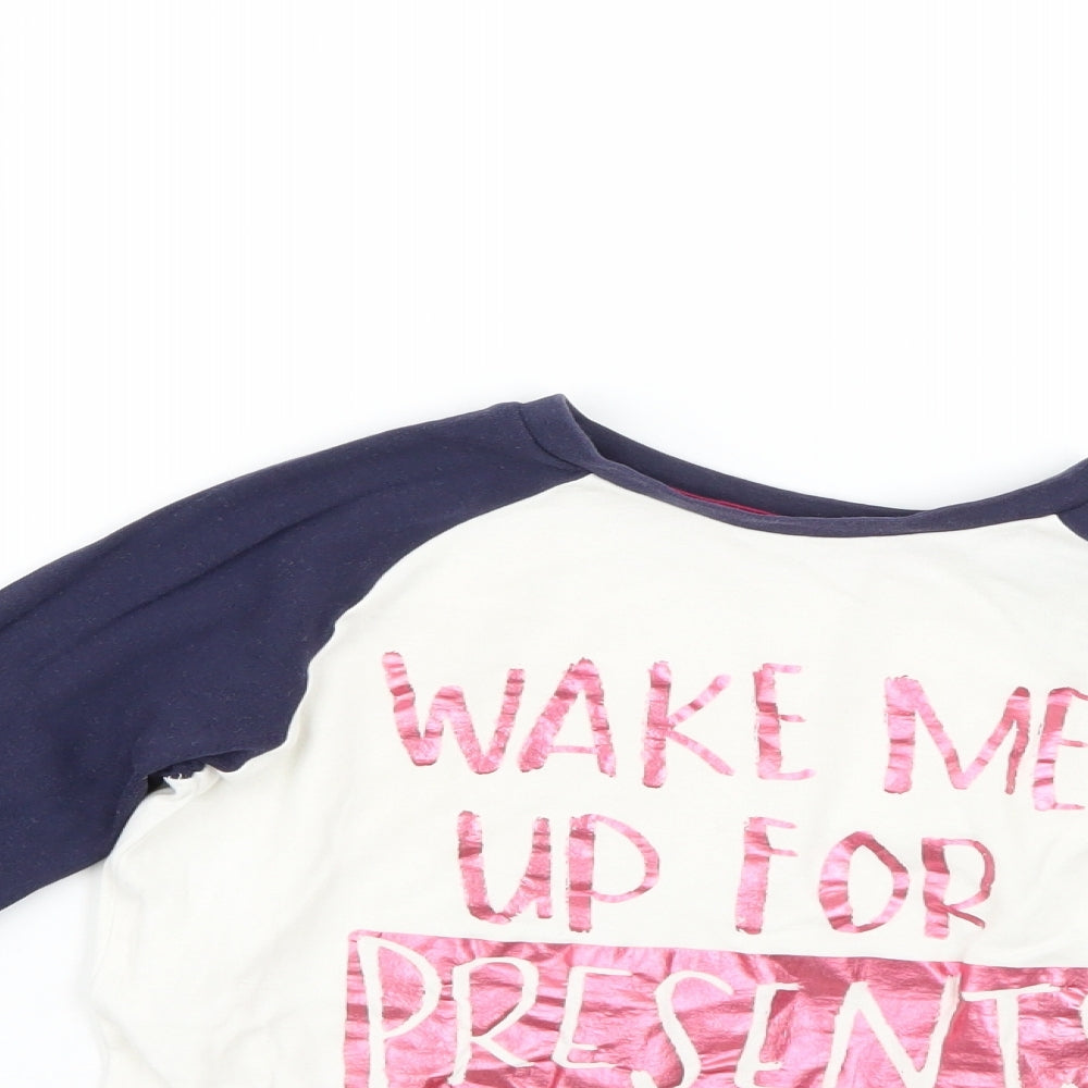 George Girls Multicoloured Geometric  Basic T-Shirt Size 7-8 Years  - Christmas