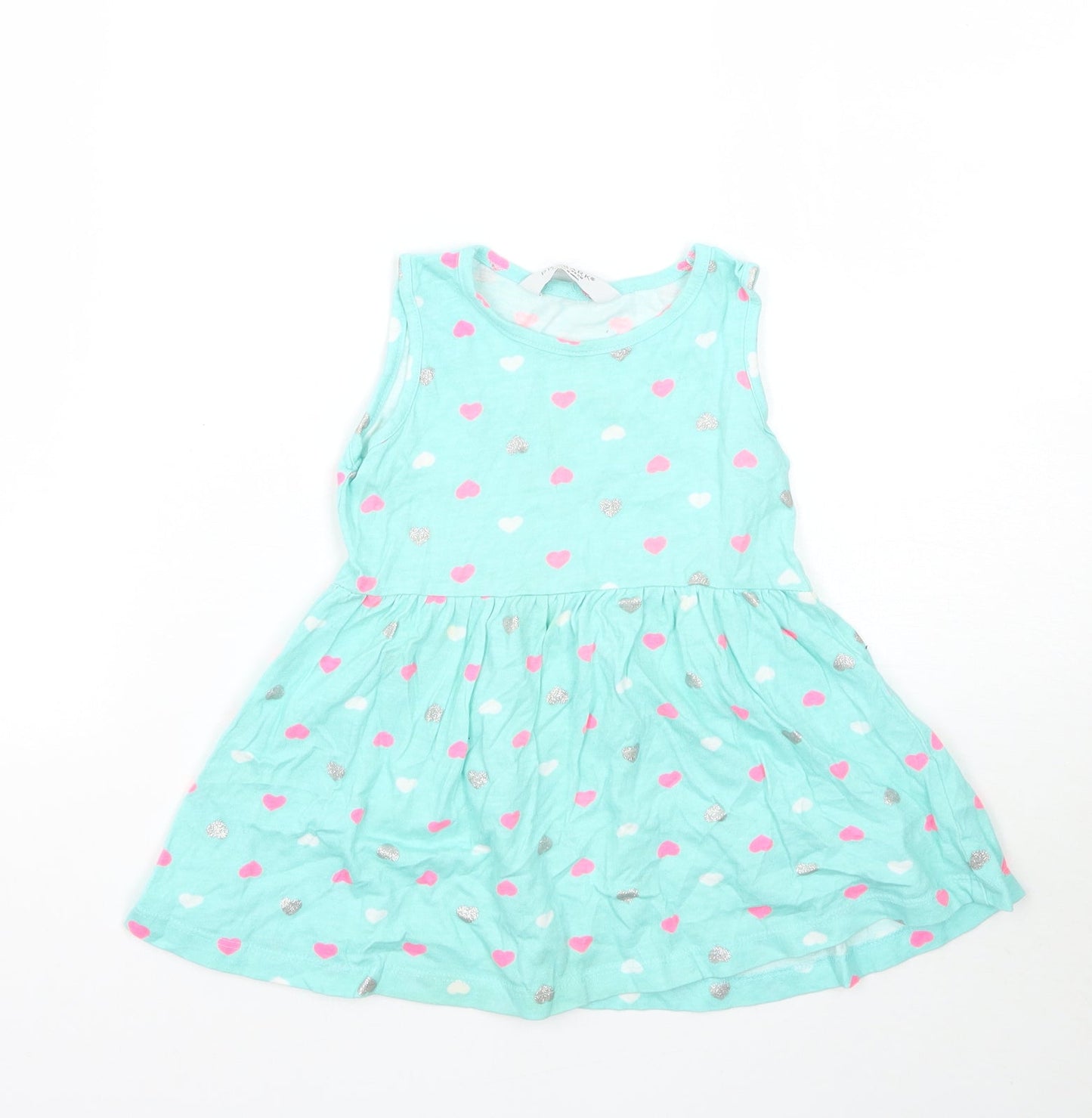 Primark Girls Green Geometric  A-Line  Size 2 Years