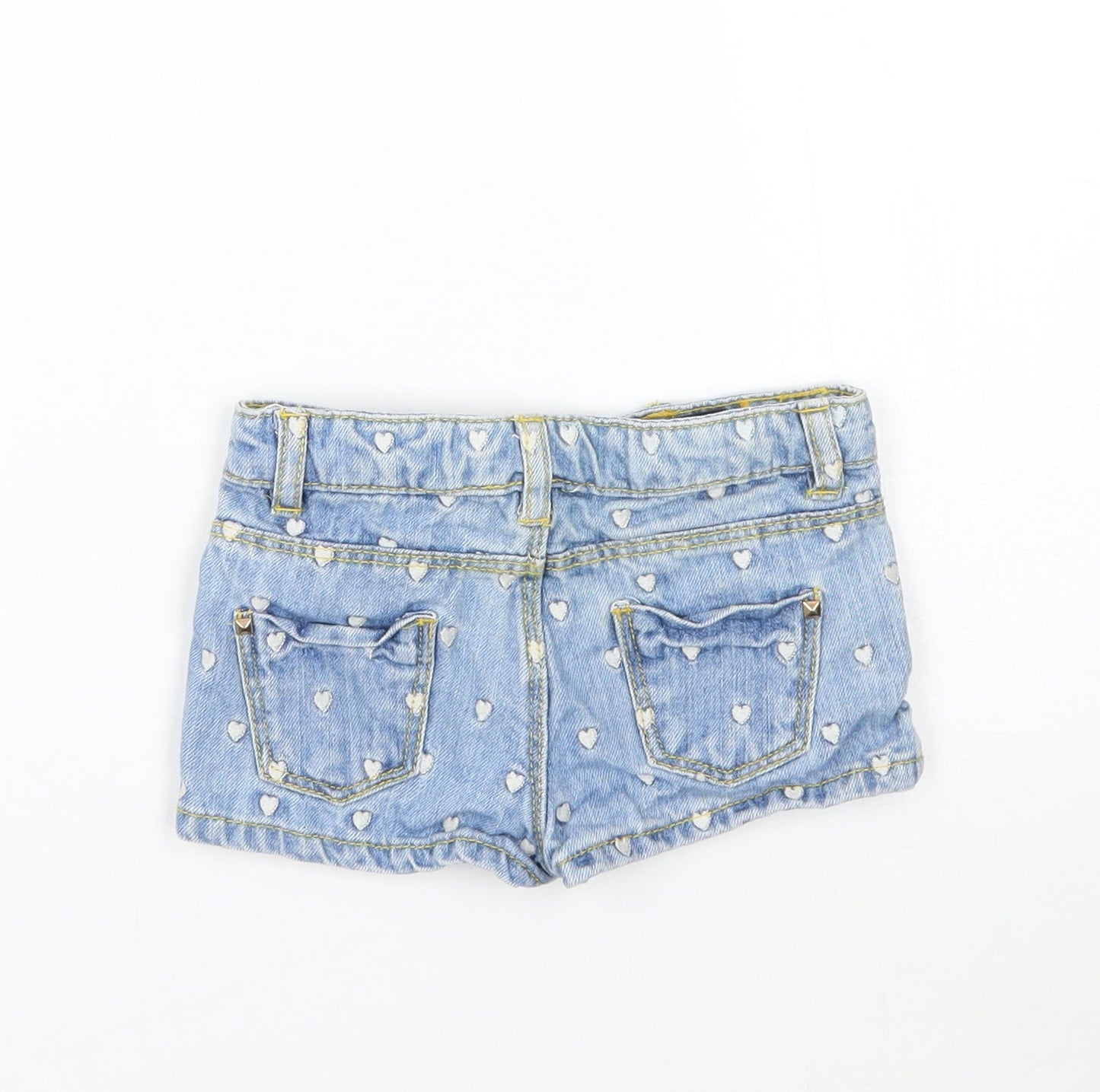 Zara Girls Blue Geometric  Cropped Jeans Size 9-12 Months