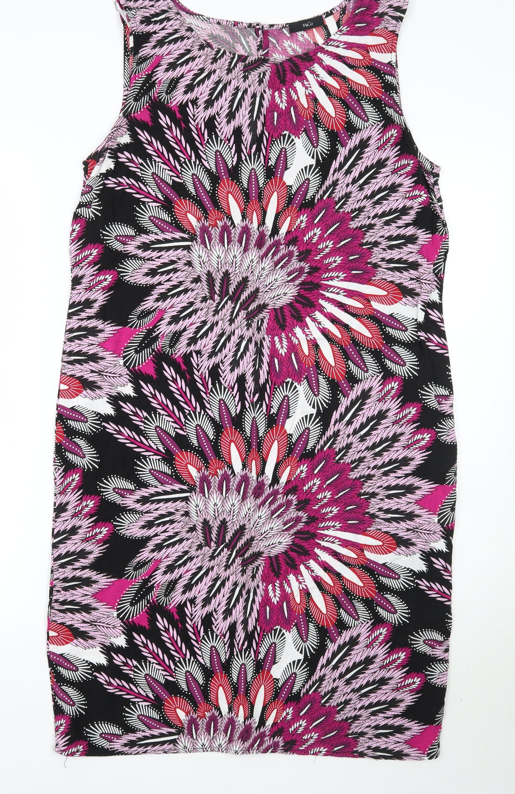 M&Co Womens Black Floral  A-Line  Size 12
