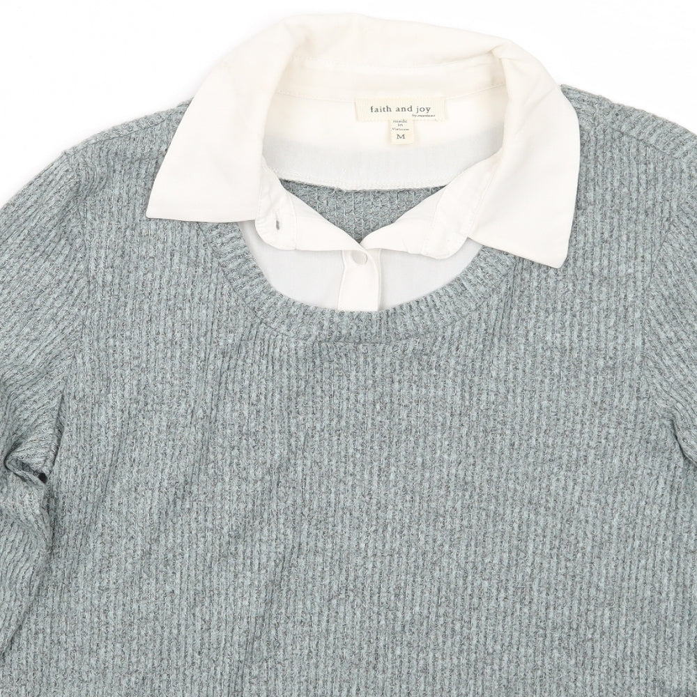 Faith & Joy Womens Green   Pullover Jumper Size M