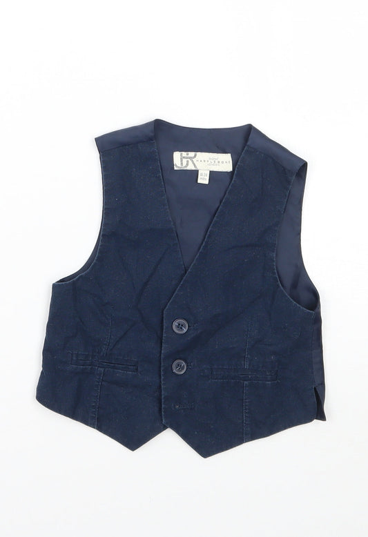 Marylebone Boys Blue   Jacket Waistcoat Size 18 Months