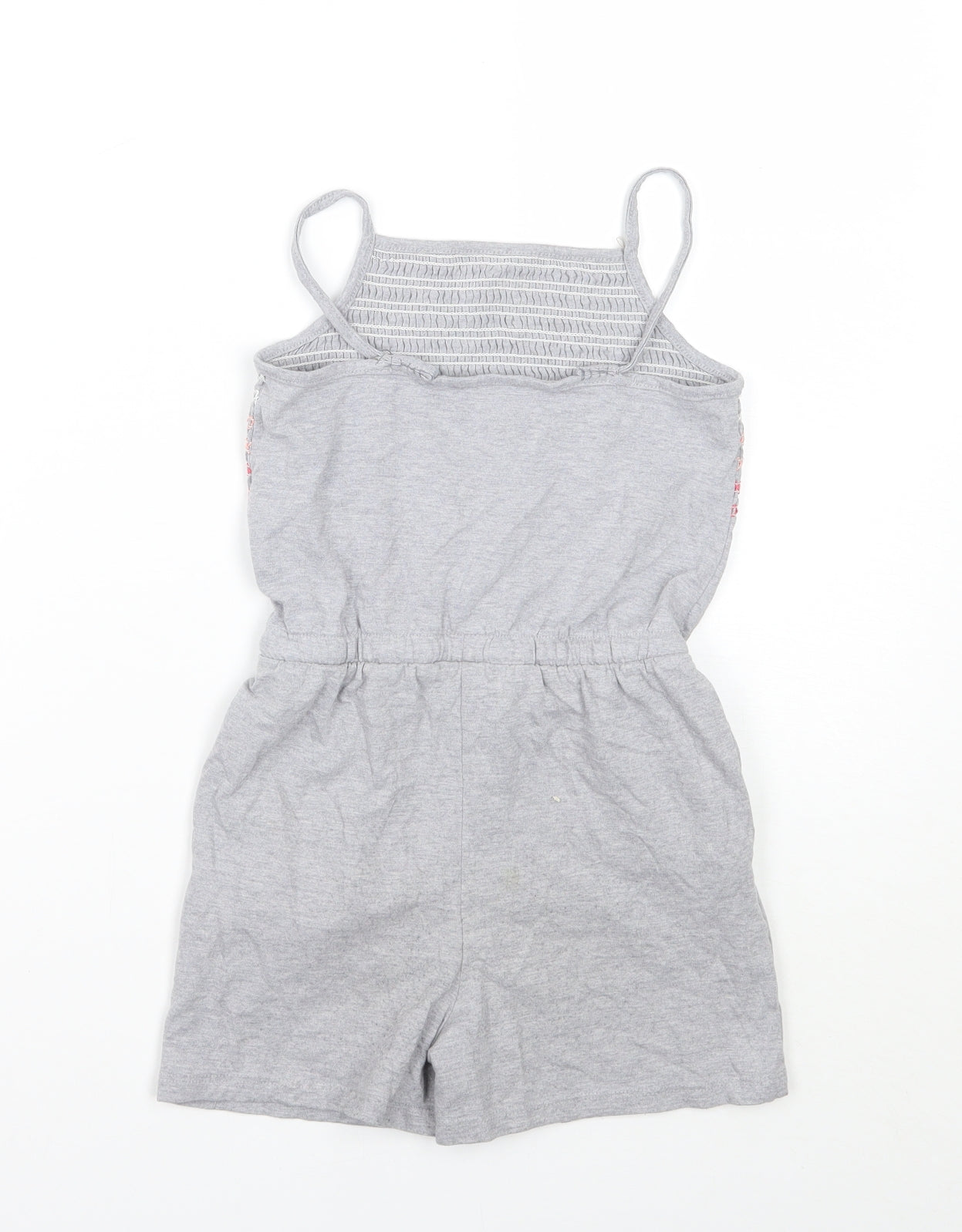 Nutmeg Girls Grey Geometric  Playsuit One-Piece Size 7-8 Years