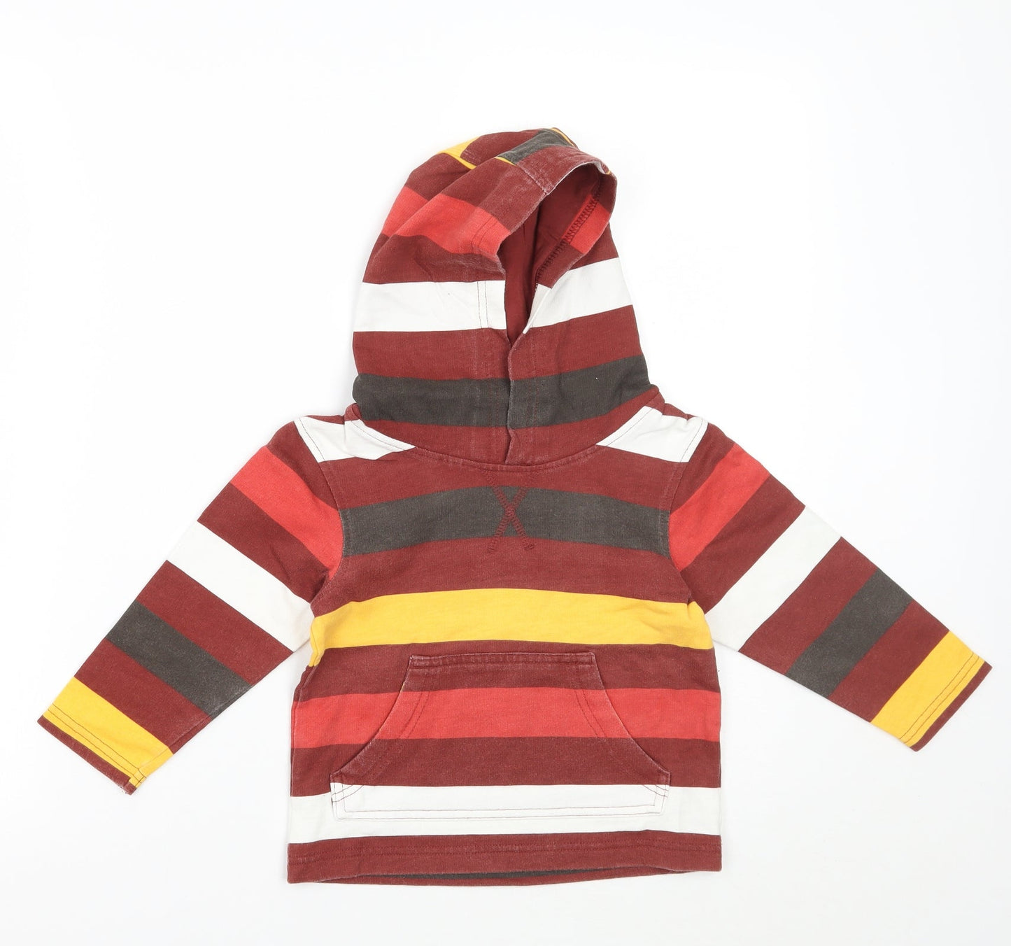 George Boys Brown Striped  Pullover Hoodie Size 2 Years
