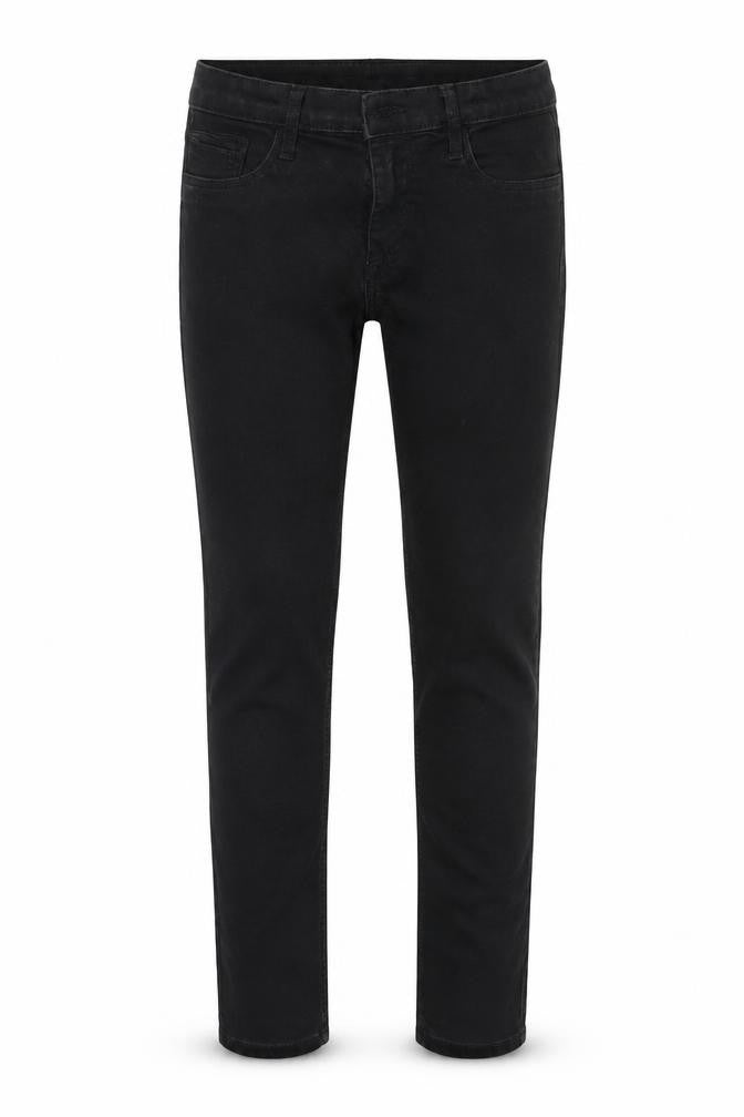 Front view of & denim girls’ black skinny jeans, size 10-11, years