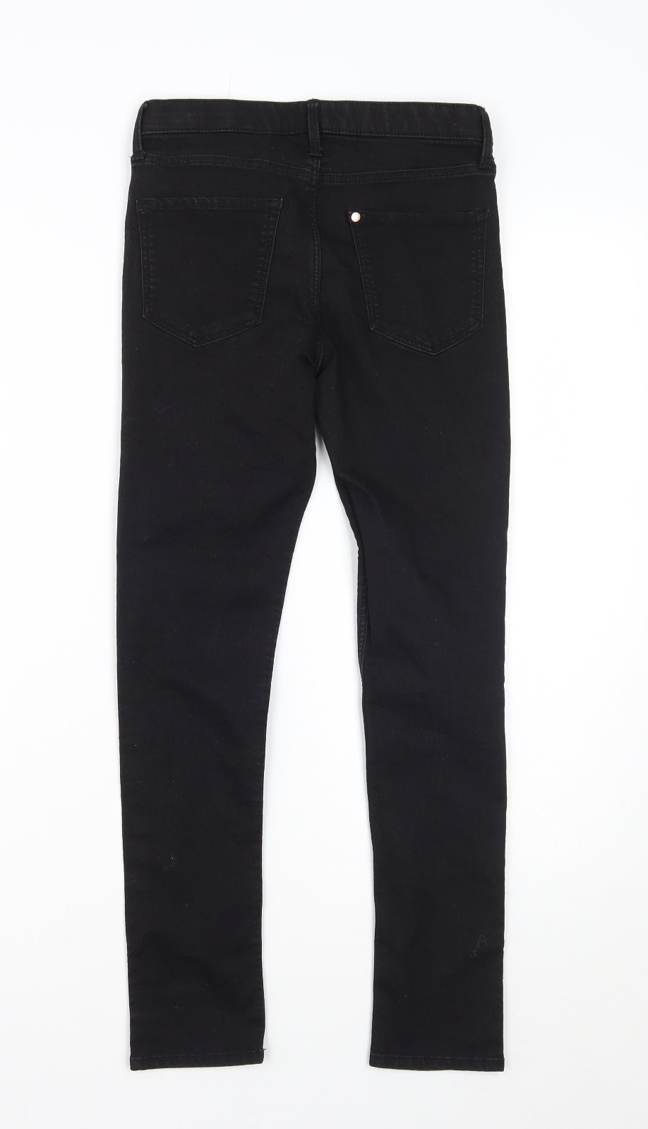 Back view of & denim girls’ black skinny jeans, size 10-11, years