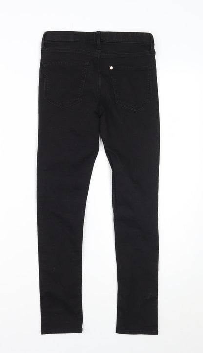 Back view of & denim girls’ black skinny jeans, size 10-11, years