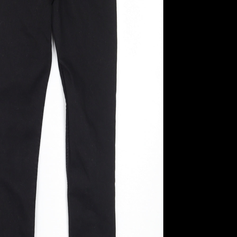 Brand and care label for & denim girls’ black skinny jeans, size 10-11, years