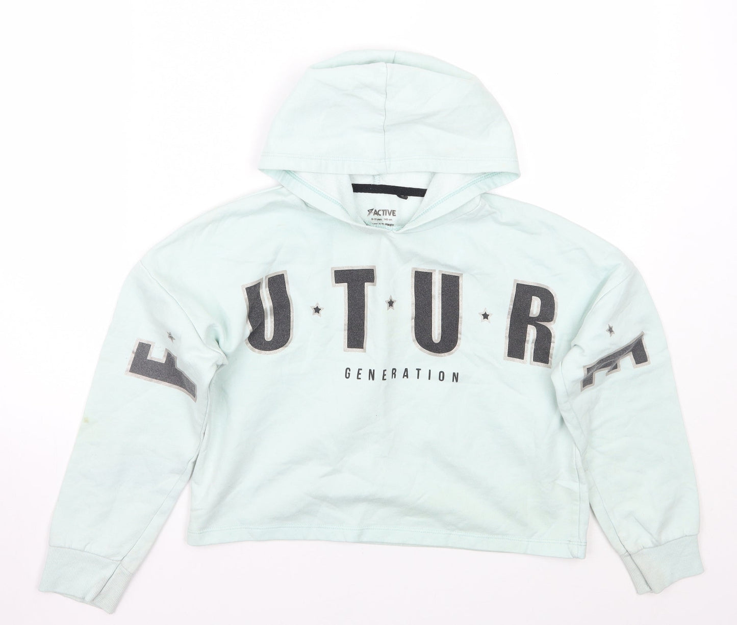 Primark Girls Blue   Pullover Hoodie Size 9-10 Years