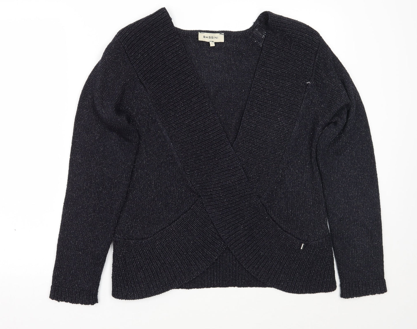 BASSINI Womens Blue   Pullover Jumper Size L