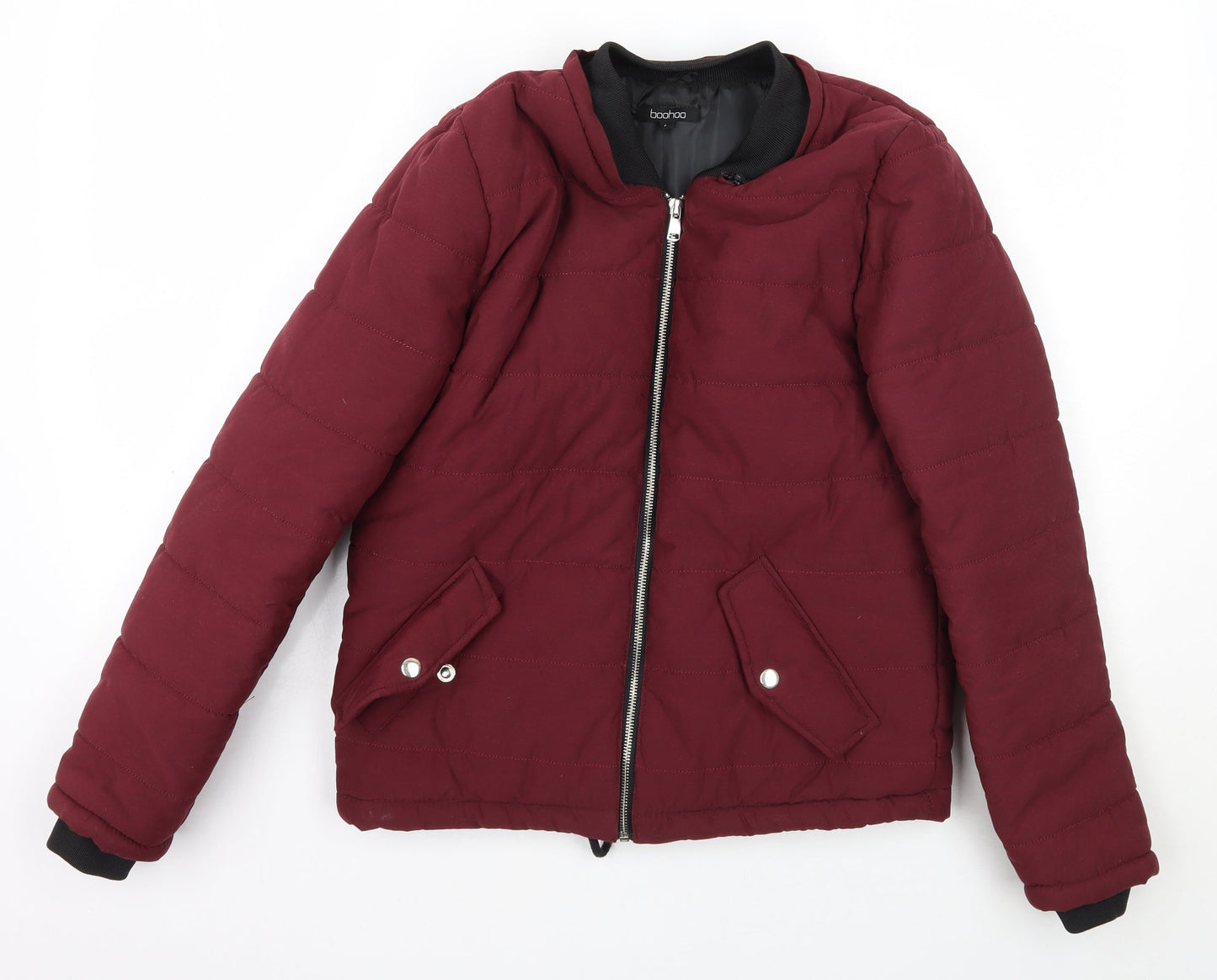 Boohoo Womens Purple   Jacket Coat Size S  - Maroon