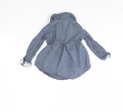 Back view of Young Dimension girls’ blue fit & flare, size 18, months