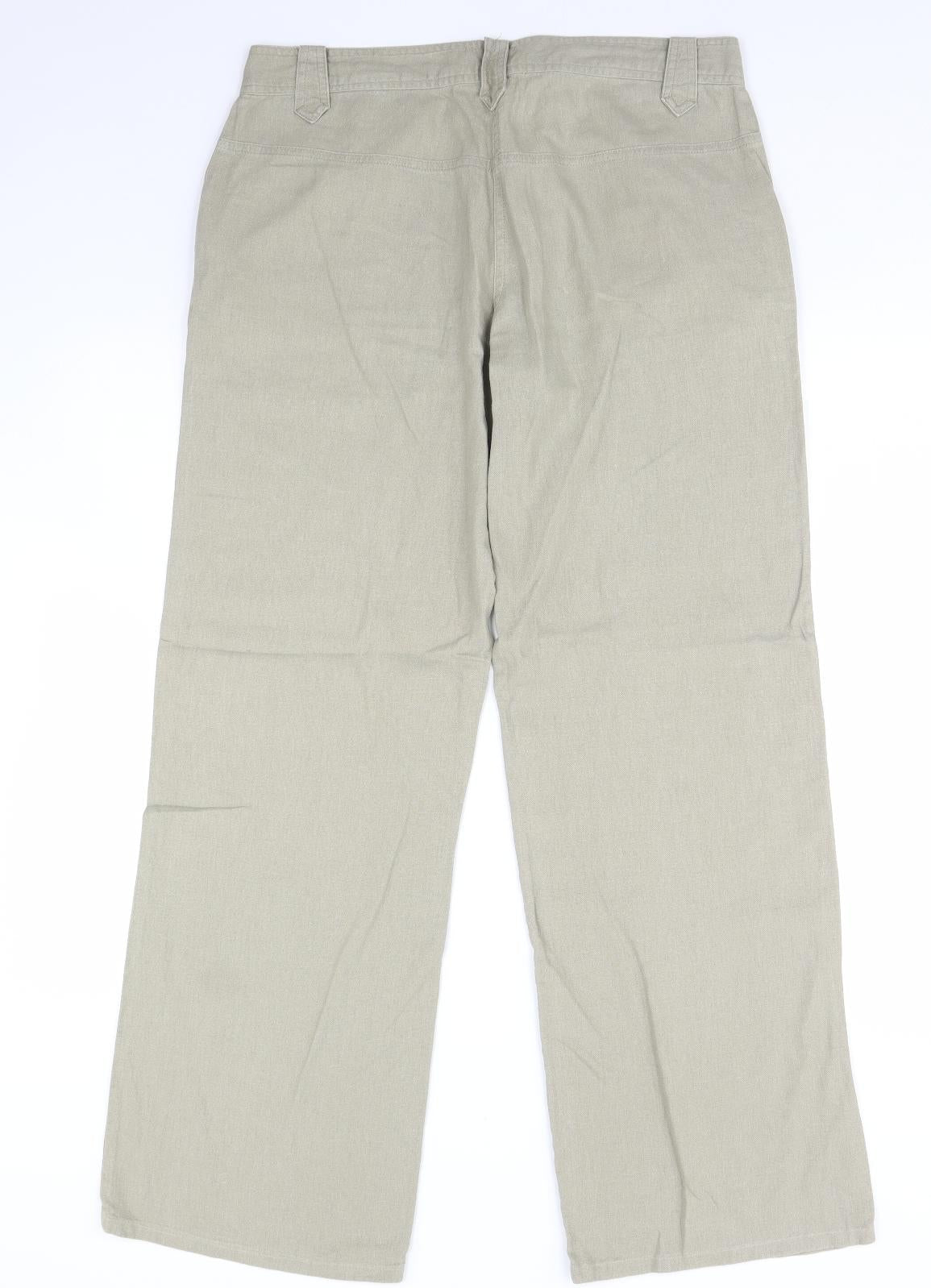 EA Womens Beige   Trousers  Size 14 L32 in