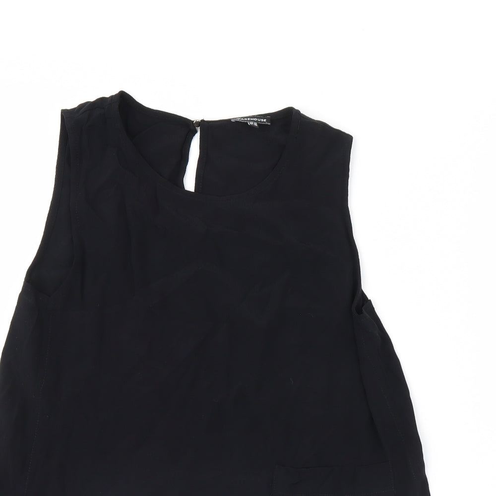 Warehouse Womens Black   Basic Tank Size 10