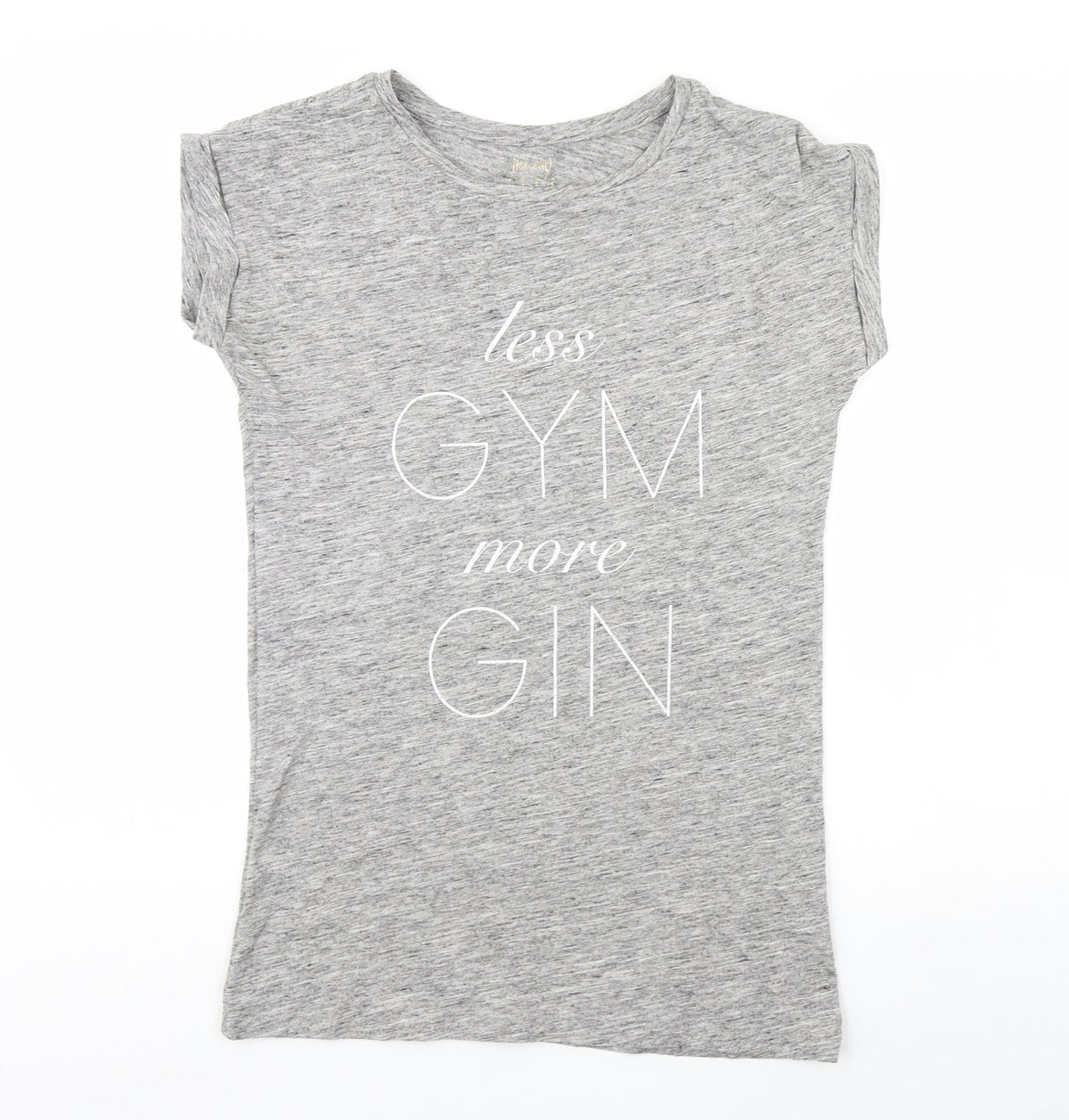 USA Pro Womens Grey   Basic T-Shirt Size 6