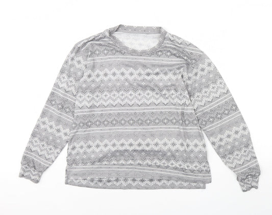 Dunnes Stores Womens Grey Striped  Pullover Jumper Size S