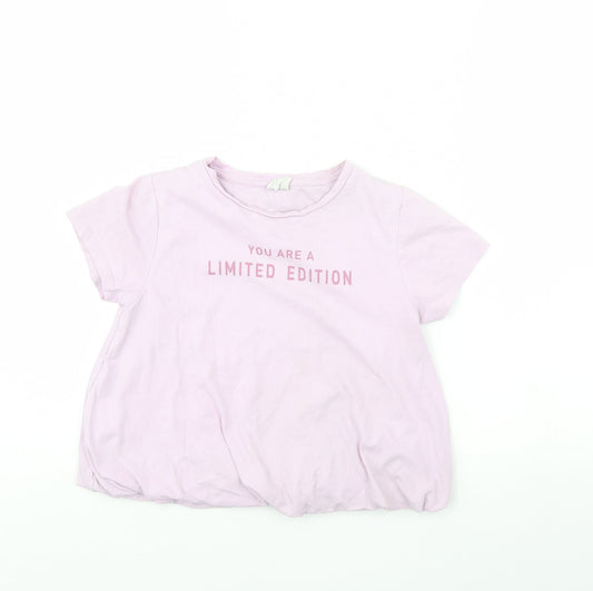 Zara Girls Purple   Cropped T-Shirt Size 9 Years