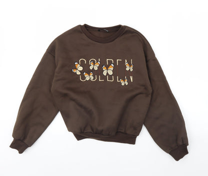 SHEIN Womens Brown   Pullover Jumper Size XS