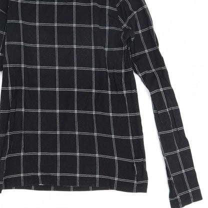 Select Womens Black Check  Basic Blouse Size 12