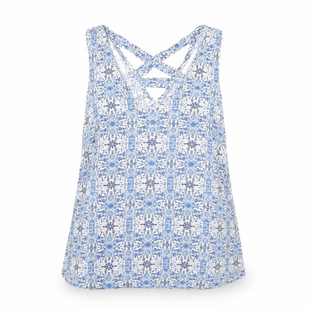 New Look Womens Blue Fair Isle  Basic Tank Size 10