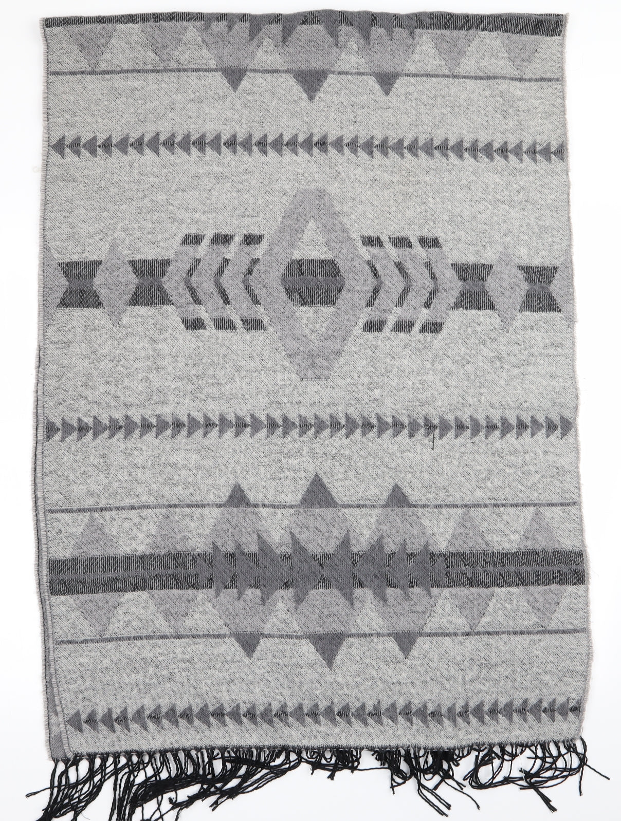 Preworn Womens Grey Geometric   Shawl/Wrap
