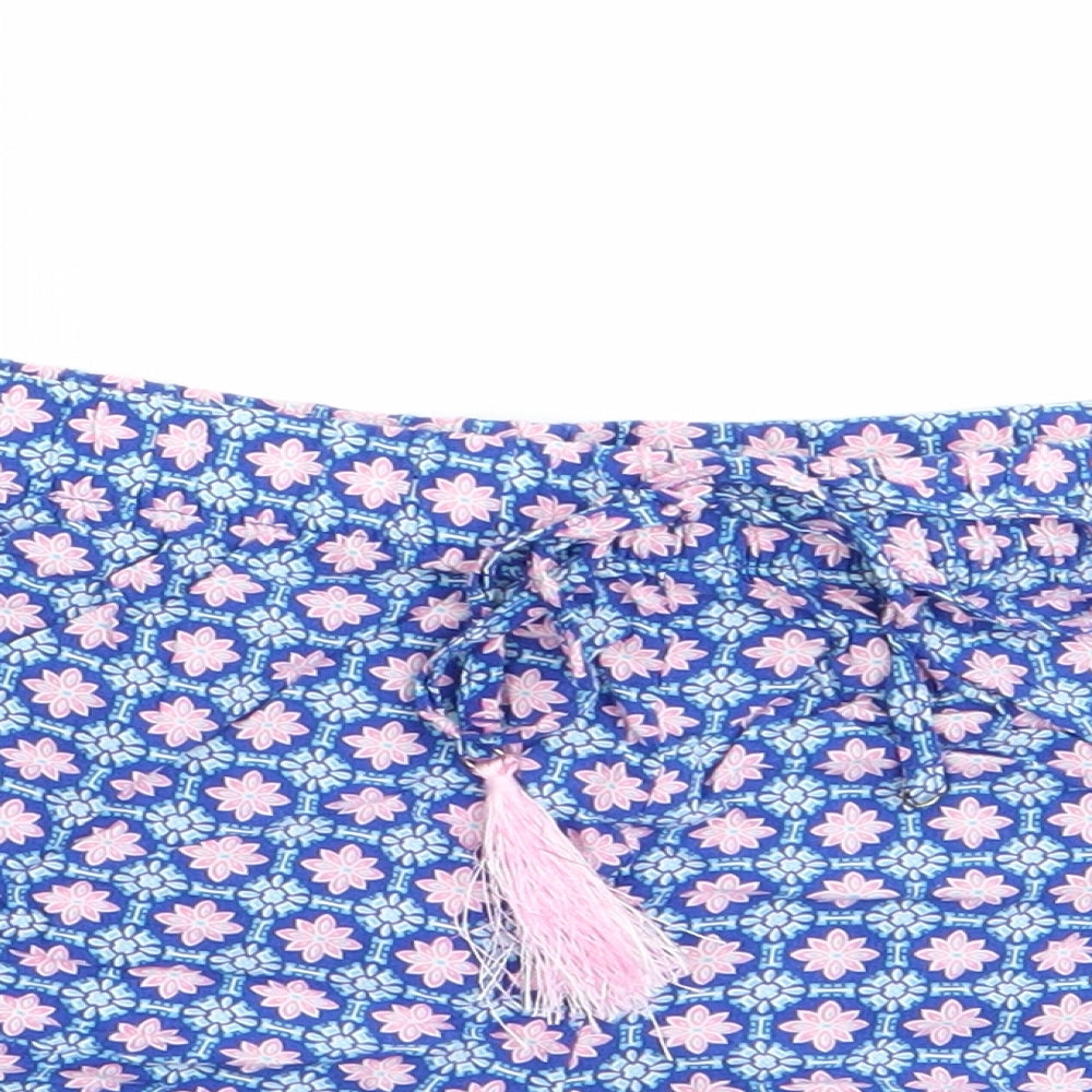 Love to Lounge Womens Blue Floral   Sleep Shorts Size 10