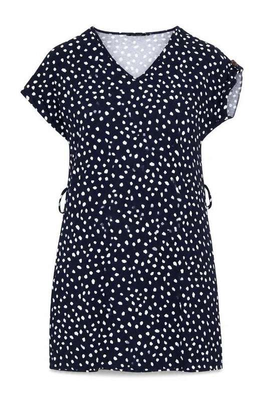 F&F Womens Blue Polka Dot  T-Shirt Dress  Size 8