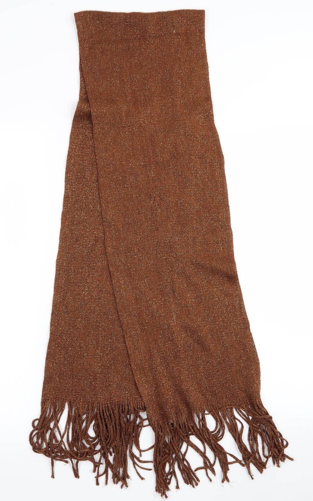 Preworn Womens Gold    Scarf   - Glitter effect