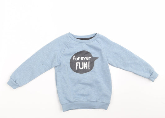 Primark Boys Blue   Pullover Sweatshirt Size 2-3 Years  - Forever Fun