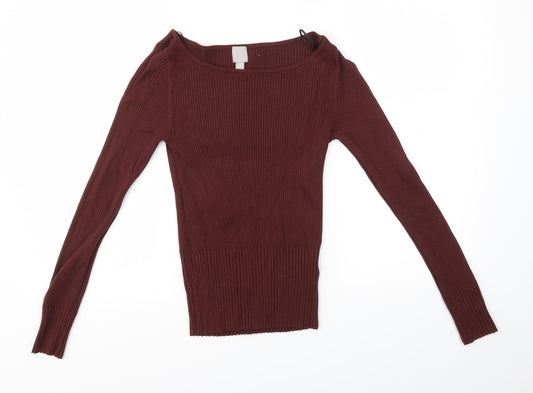 H&M Womens Brown   Pullover Jumper Size S