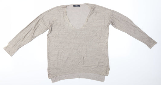 Zara Womens Brown   Pullover Jumper Size L