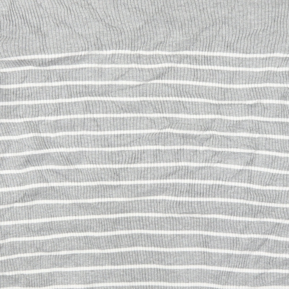 Preworn Womens Grey Striped  Pullover Jumper Size L