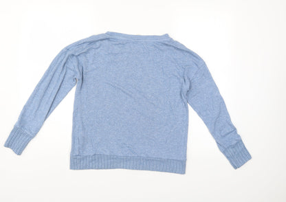 Preloved The Lounge Edit Womens Blue   Pullover Jumper Size 8 - Back
