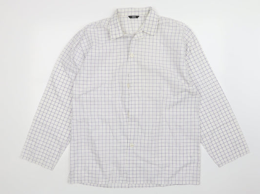 M&S Mens Multicoloured Check   Button-Up Size M
