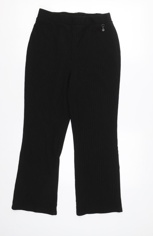 Papaya Womens Black   Trousers  Size 12 L25 in