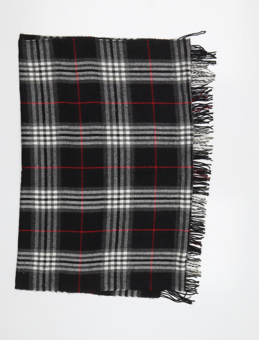 Preworn Womens Grey Check Knit  Shawl/Wrap