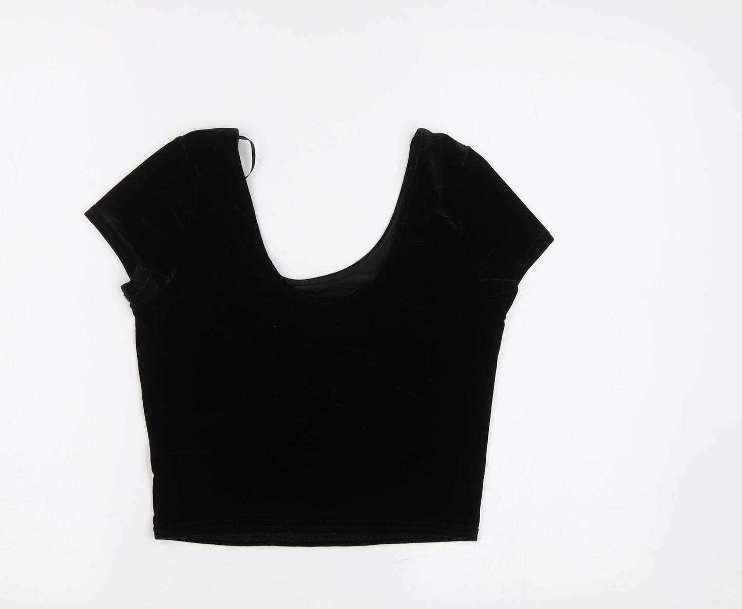 New Look Womens Black   Cropped Blouse Size 8