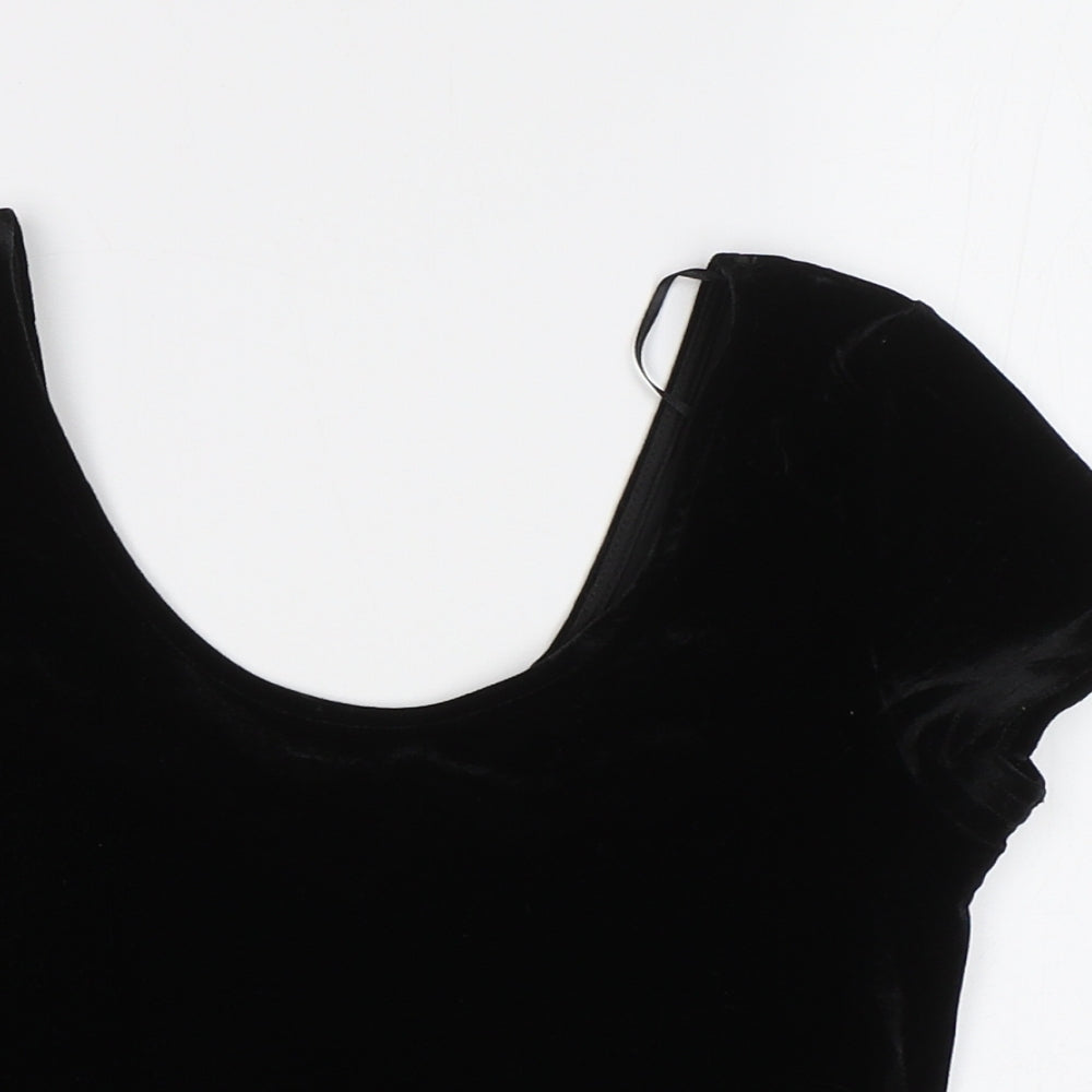 New Look Womens Black   Cropped Blouse Size 8