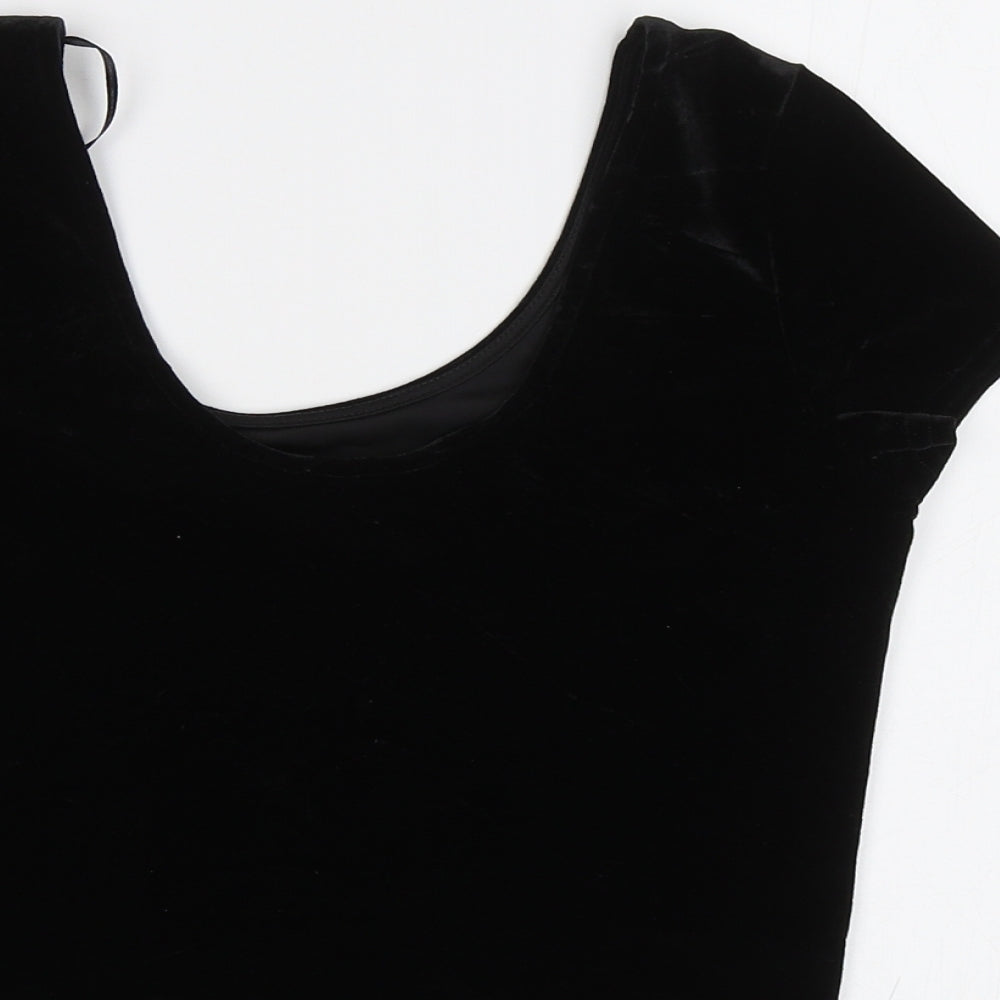 New Look Womens Black   Cropped Blouse Size 8