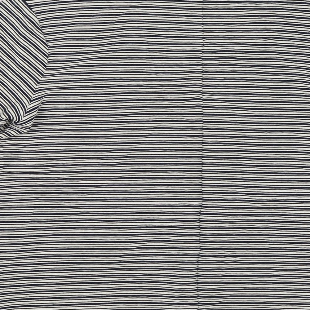 M&S Womens White Striped  Jacket Blazer Size 14