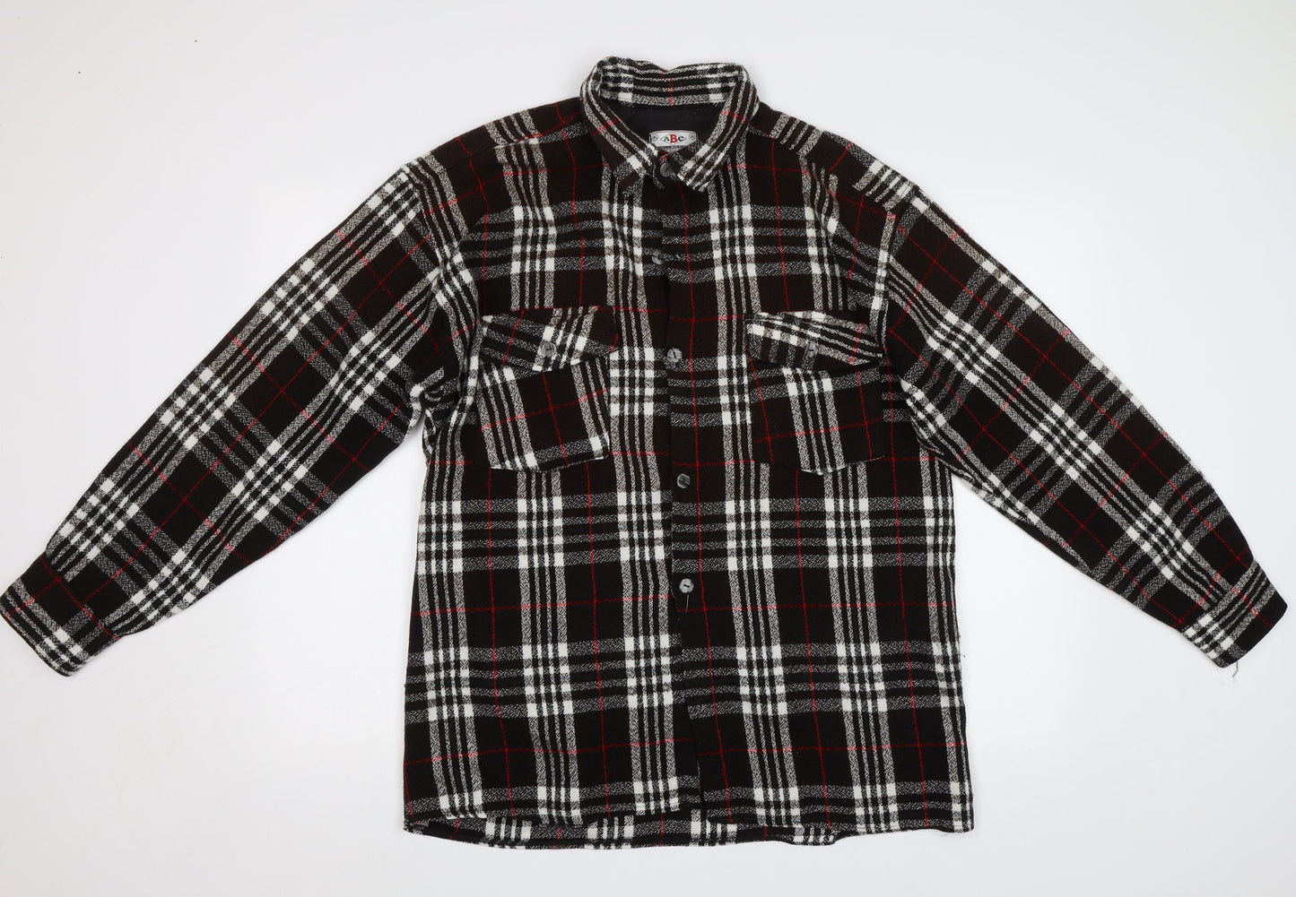 ABC Collection Mens Brown Check   Button-Up Size XL